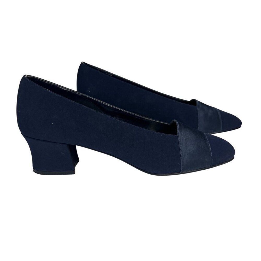 Karen Scott Misha Pumps Shoes Heeled Womens Size 8.5 N Blue Leather‎